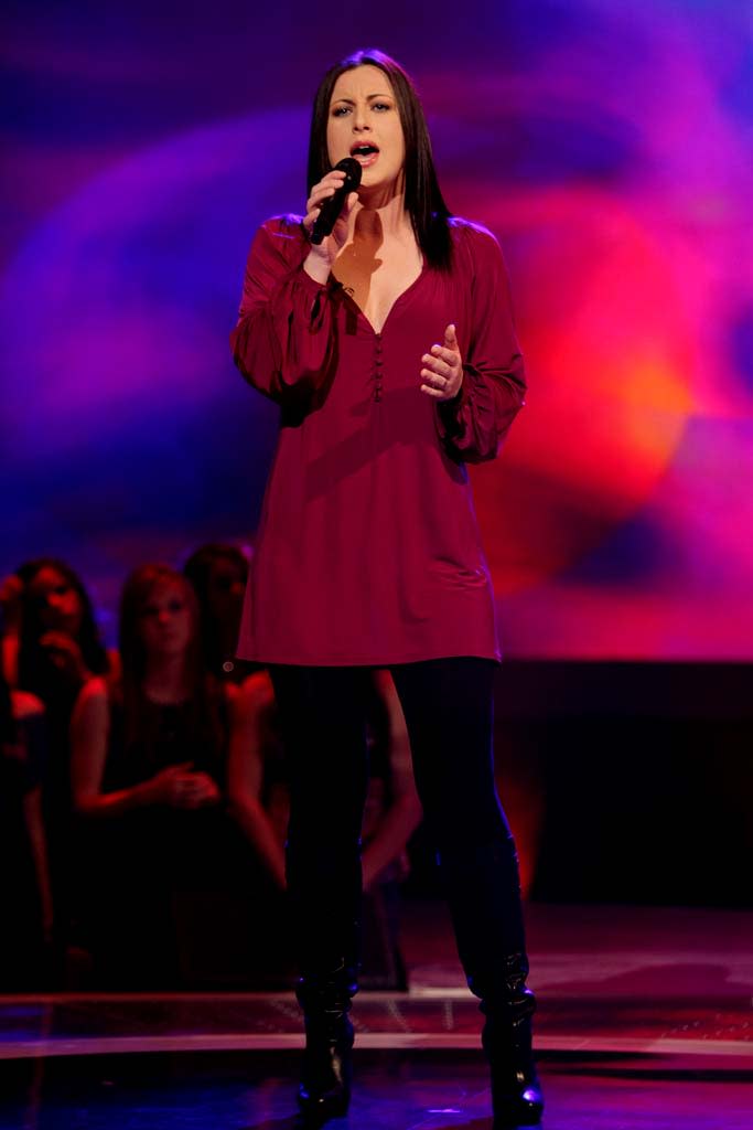 Carly Smithson performs as one of the top 24 contestants on the 7th season of American Idol.