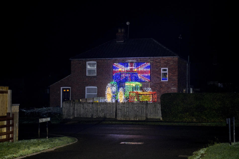 <em>Andrew’s tractor at his home in Hayton, East Yorkshire (Picture: SWNS)</em>