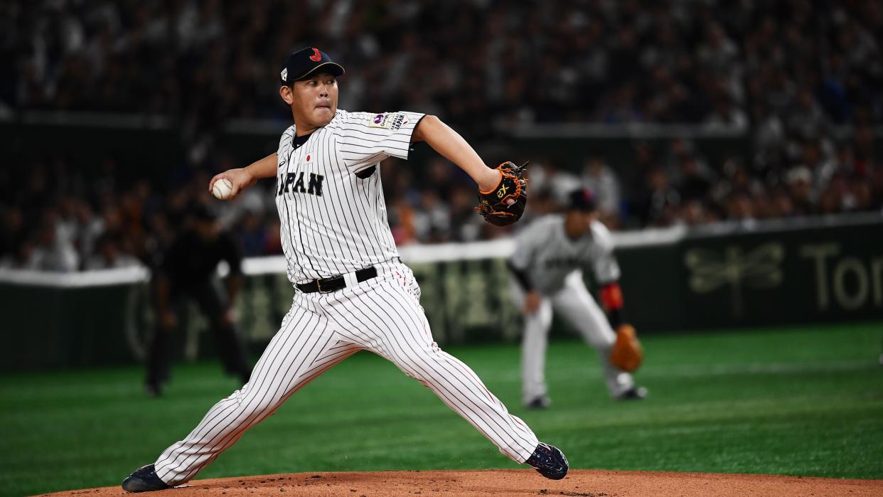 The Blue Jays continue their winter by signing a pitcher out of Japan. (Photo by CHARLY TRIBALLEAU / AFP) (Photo by CHARLY TRIBALLEAU/AFP via Getty Images)