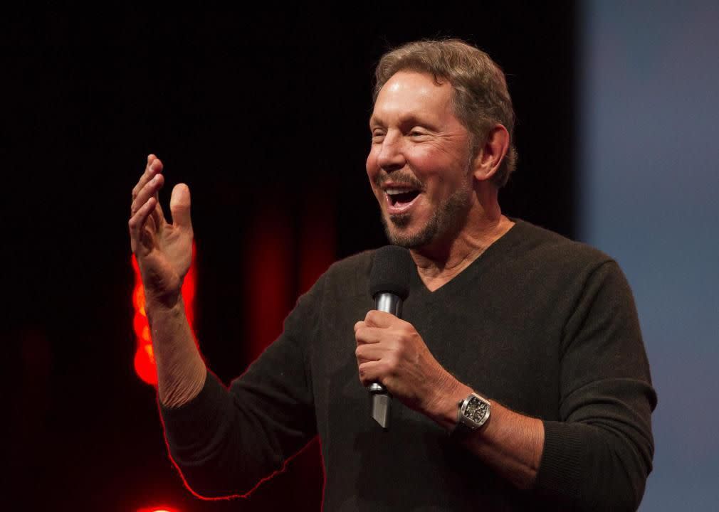 7. Larry Ellison | Net worth: $92.5 billion - Source of wealth: software - Age: 76 - Country/territory: United States | Larry Ellison co-founded Oracle Software in 1977 and today has extensive real estate holdings, including a Hawaiian island and dozens of properties in Malibu and Lake Tahoe. He remains chairman of Oracle's board. Ellison also has invested in electric car maker Tesla. (Kimberly White/Getty Images)