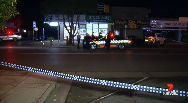 The scene of the crime at Mr O'Toole's jewellery store. Photo: 7 News