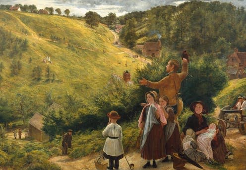 <span class="caption">The Emigrant’s Last Sight of Home – a painting by Richard Redgrave, 1858.</span> <span class="attribution"><a class="link " href="https://www.tate.org.uk/art/artworks/redgrave-the-emigrants-last-sight-of-home-t02110" rel="nofollow noopener" target="_blank" data-ylk="slk:Tate.;elm:context_link;itc:0;sec:content-canvas">Tate.</a>, <a class="link " href="http://creativecommons.org/licenses/by-nc-nd/4.0/" rel="nofollow noopener" target="_blank" data-ylk="slk:CC BY-NC-ND;elm:context_link;itc:0;sec:content-canvas">CC BY-NC-ND</a></span>