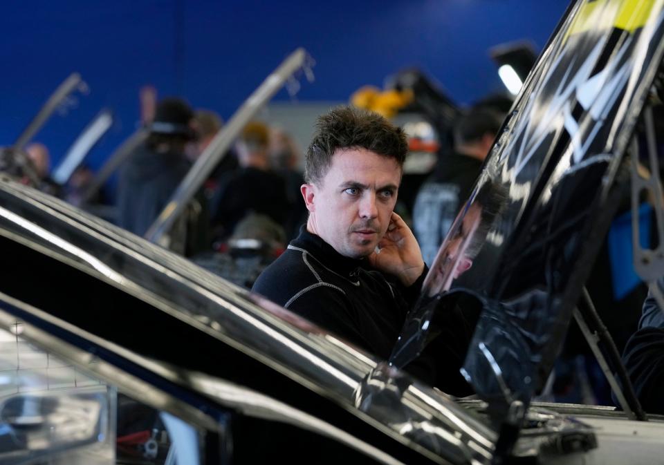 Like racers of all levels of experience, Frankie Muniz has learned that much of a testing session is spent hanging out in the garage, as he did at Daytona Friday and Saturday.