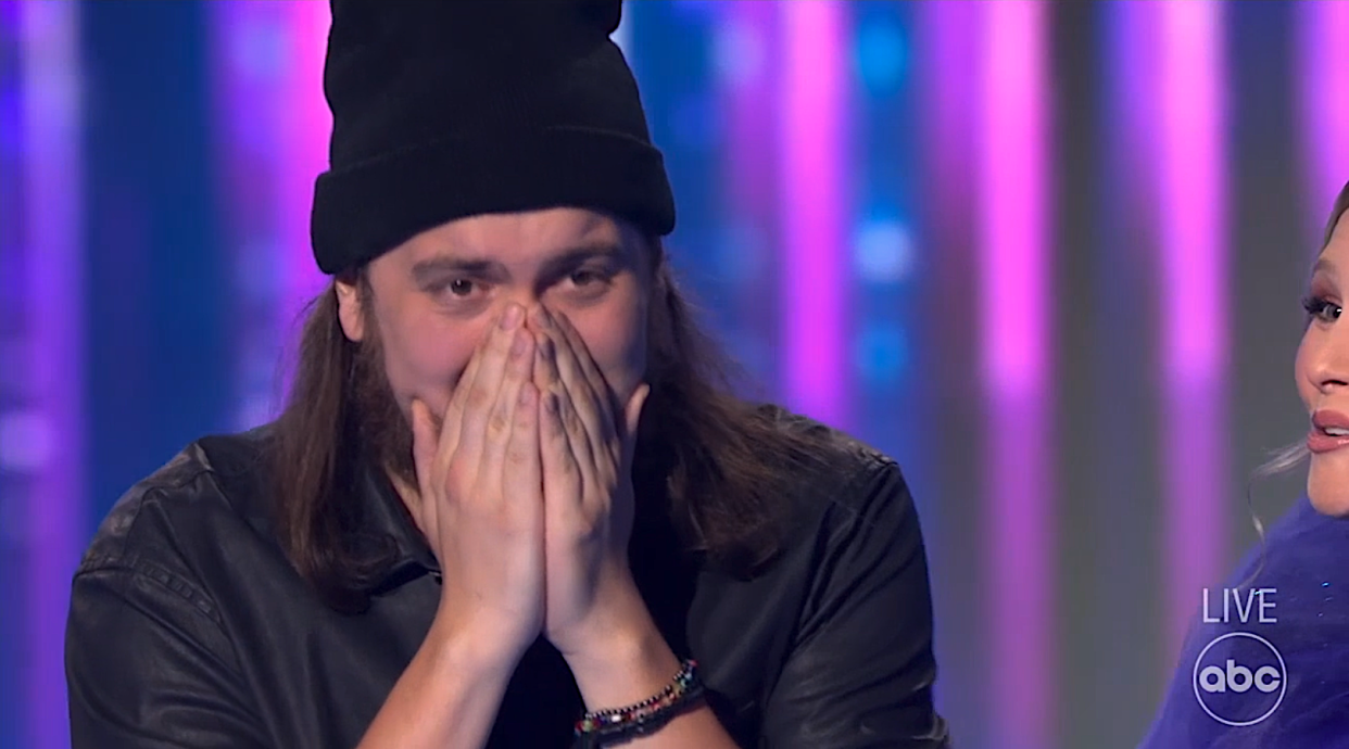 Oliver Steele is saved on 'American Idol' Season 21's top 10 night. (Photo: ABC)