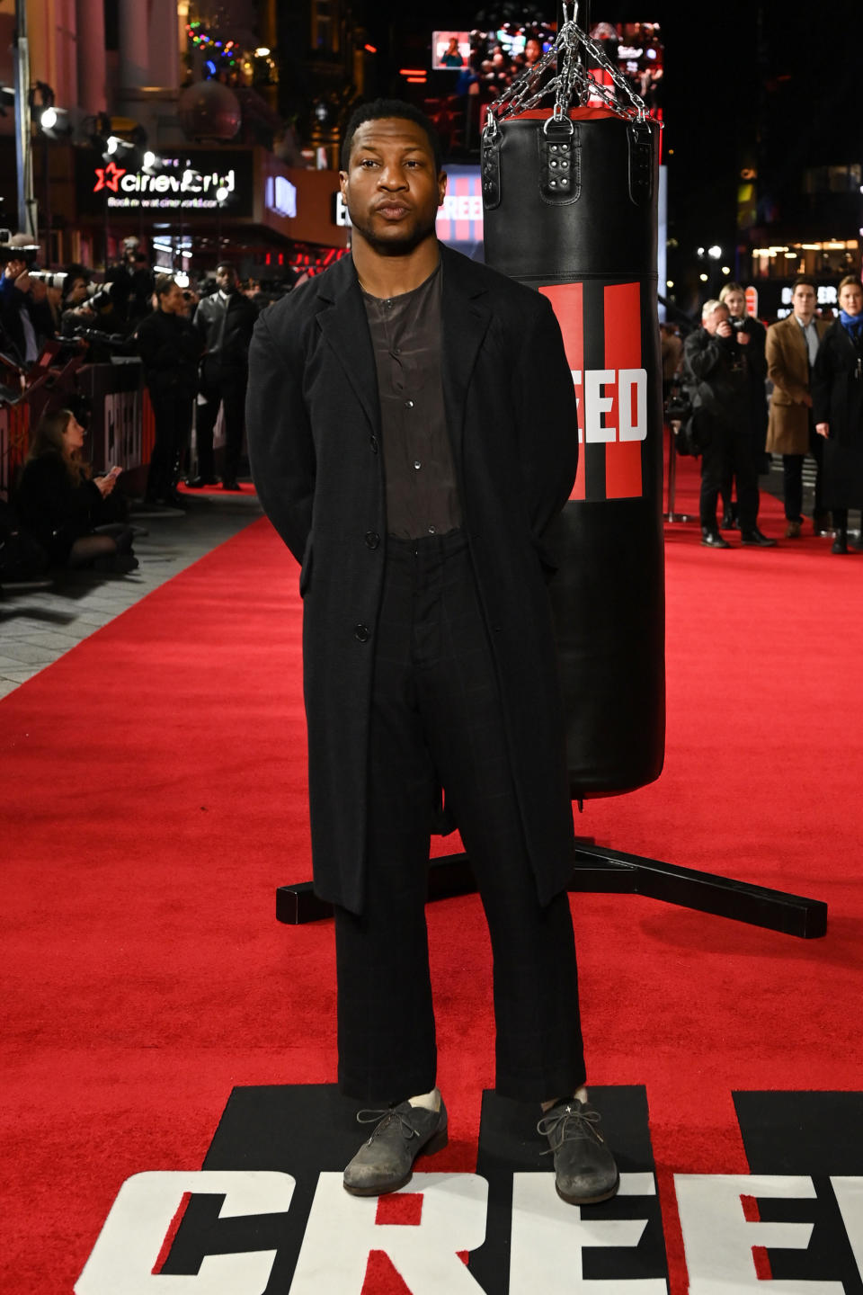 Jonathan Majors at the European premiere of Creed III