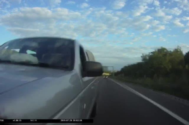 Terrifying footage of a high-speed hit-and-run on a UK motorway