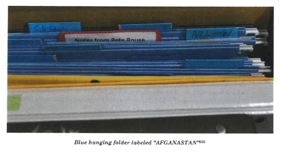 A folder titled ‘Afganastan’ found among Biden’s belongings (DOJ)