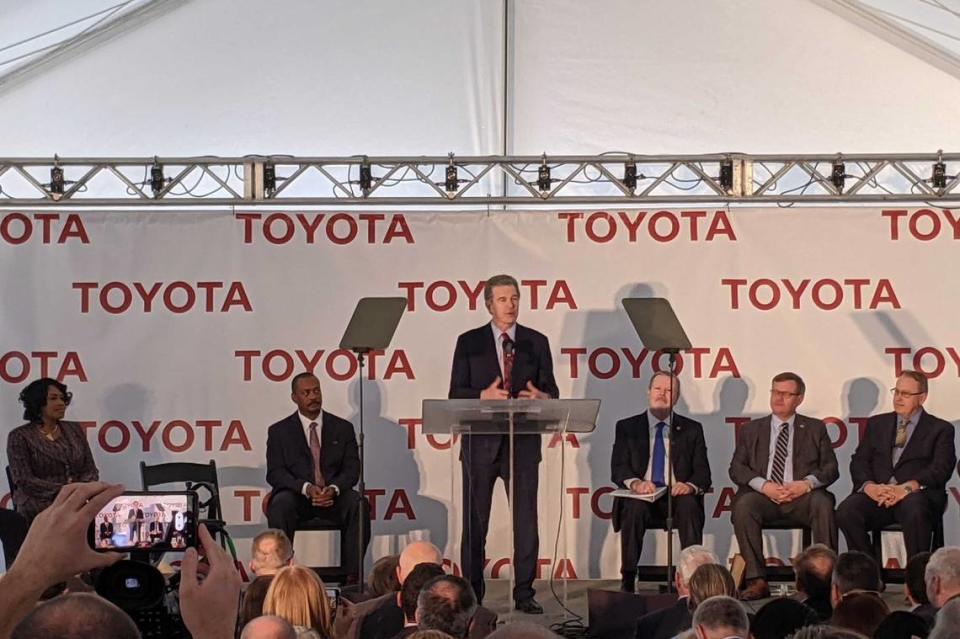 North Carolina Gov. Roy Cooper helped announce that Toyota will open a multi-billion dollar battery plant with at least 1,750 employees in Liberty, NC, at the Greensboro-Randolph Megasite.
