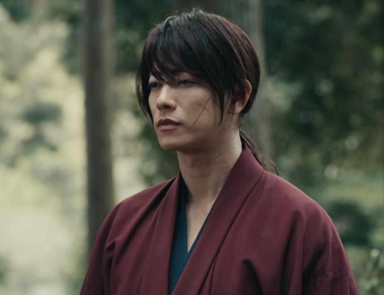 Takeru Satoh as the wanderer Himura Kenshin in Rurouni Kenshin.