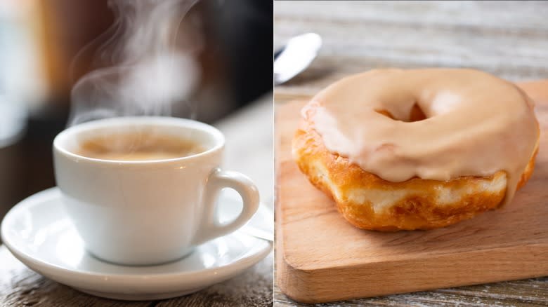 espresso and maple glazed donut