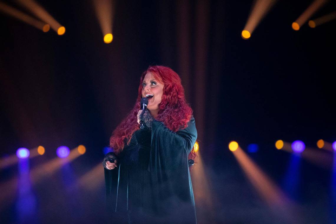 Wynonna Judd performs as The Judds: The Final Tour visits Rupp Arena in Lexington, Ky., on Saturday, Oct. 29, 2022.