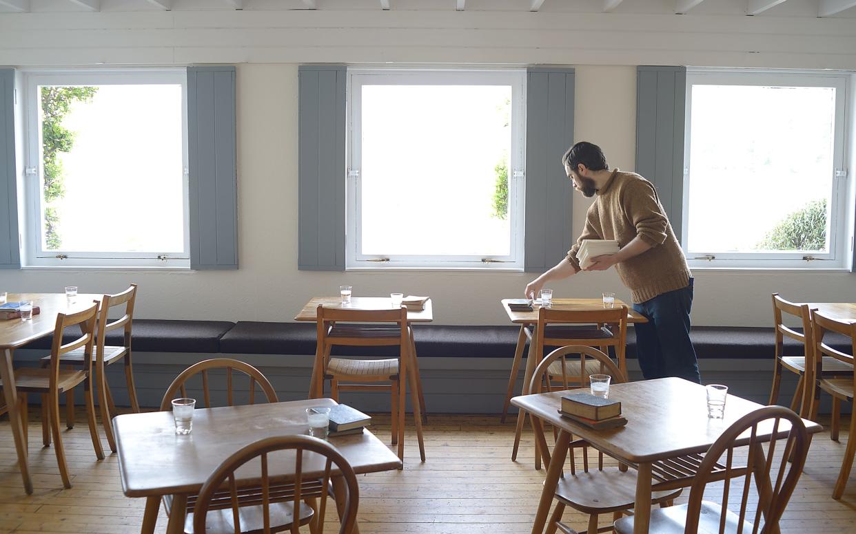 The restaurant at Inver - one of the finest in the country - has a stripped-back farmhouse look, with vintage Ercol furniture and a record player spinning contemporary Scottish folk vinyl. - MOCKFORD& BONETTI