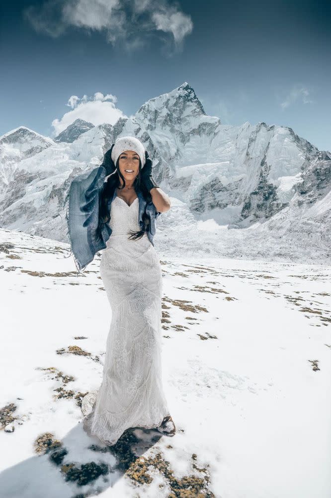 Zoe on Mount Everest.