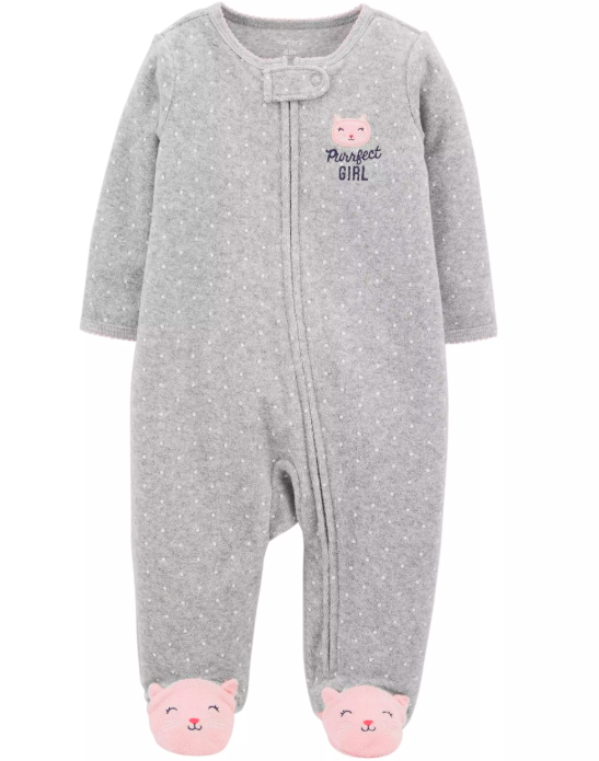 Carter’s Kitty Zip-Up Terry Sleep and Play Suit. (Photo: Carter’s)