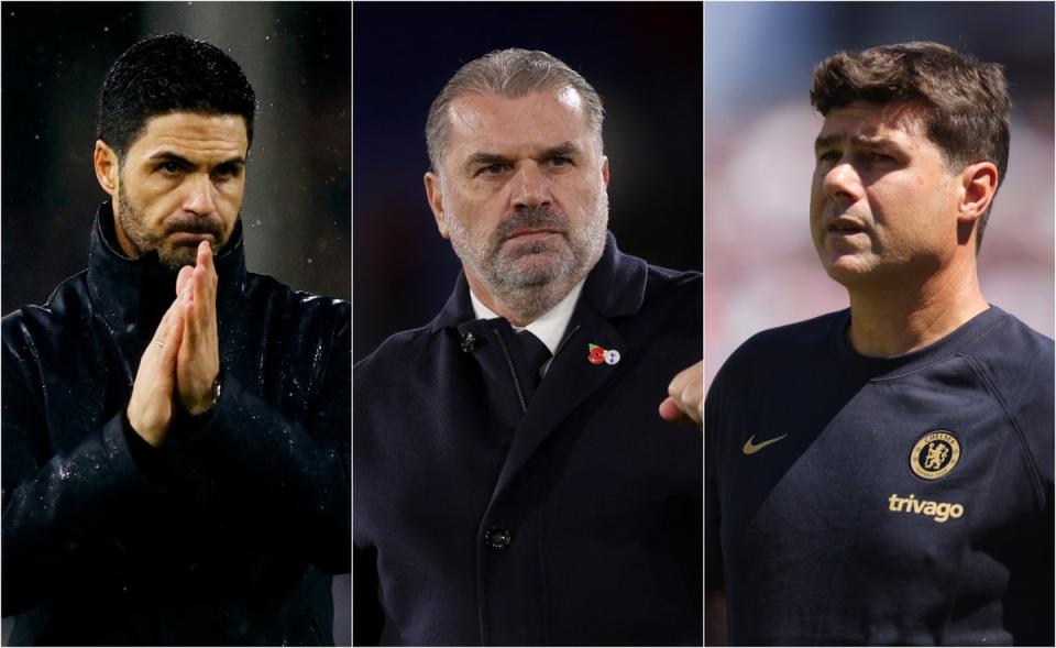 Ange Postecoglou is set for a livelier window than Mikel Arteta or Mauricio Pochettino (Getty Images)