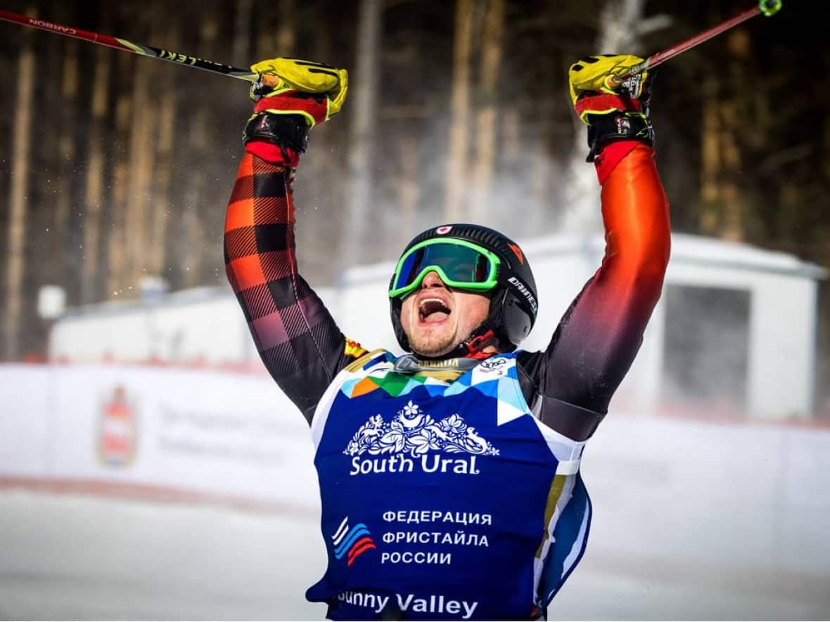 Reece Howden, born in Chilliwack, B.C., leads the men's ski cross World Cup standings with 481 points after winning two races and adding three silver medals in seven events so far in the 2023 season. (GEPA - image credit)