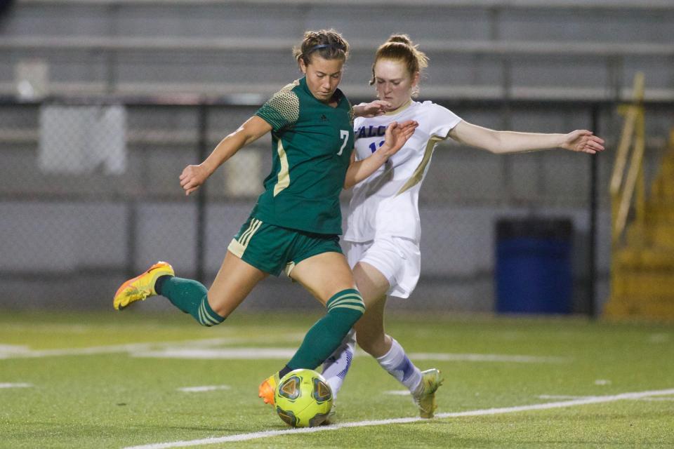 Lincoln girls soccer defeated Menendez, 8-0, in Class 5A Region 1 quarterfinals on Feb. 7, 2023, at Gene Cox Stadium.