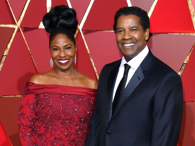 <p>George Pimentel/FilmMagic</p> Pauletta Washington and Denzel Washington on Feb. 26, 2017