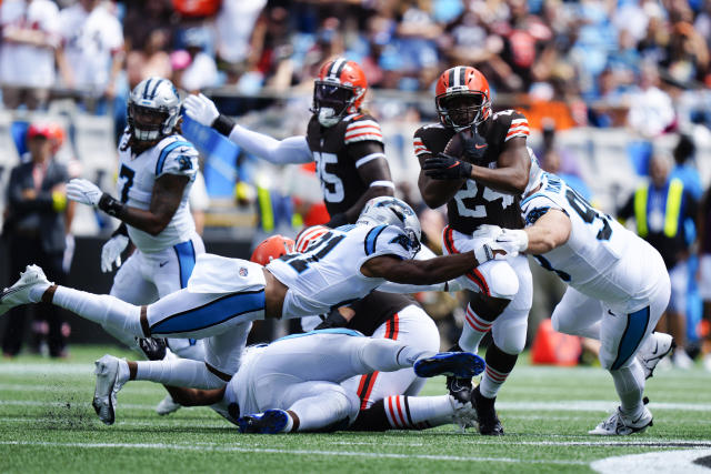 Panthers D focused on better angles in run game vs. Giants - The San Diego  Union-Tribune