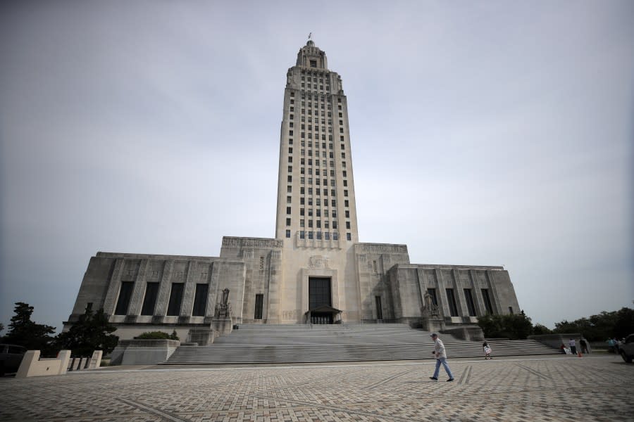 It is unclear whether a court-ordered new voting map in Louisiana, whose Capitol in Baton Rouge is seen, will be in place by the 2024 election. (Photo by Chris Graythen/Getty Images)