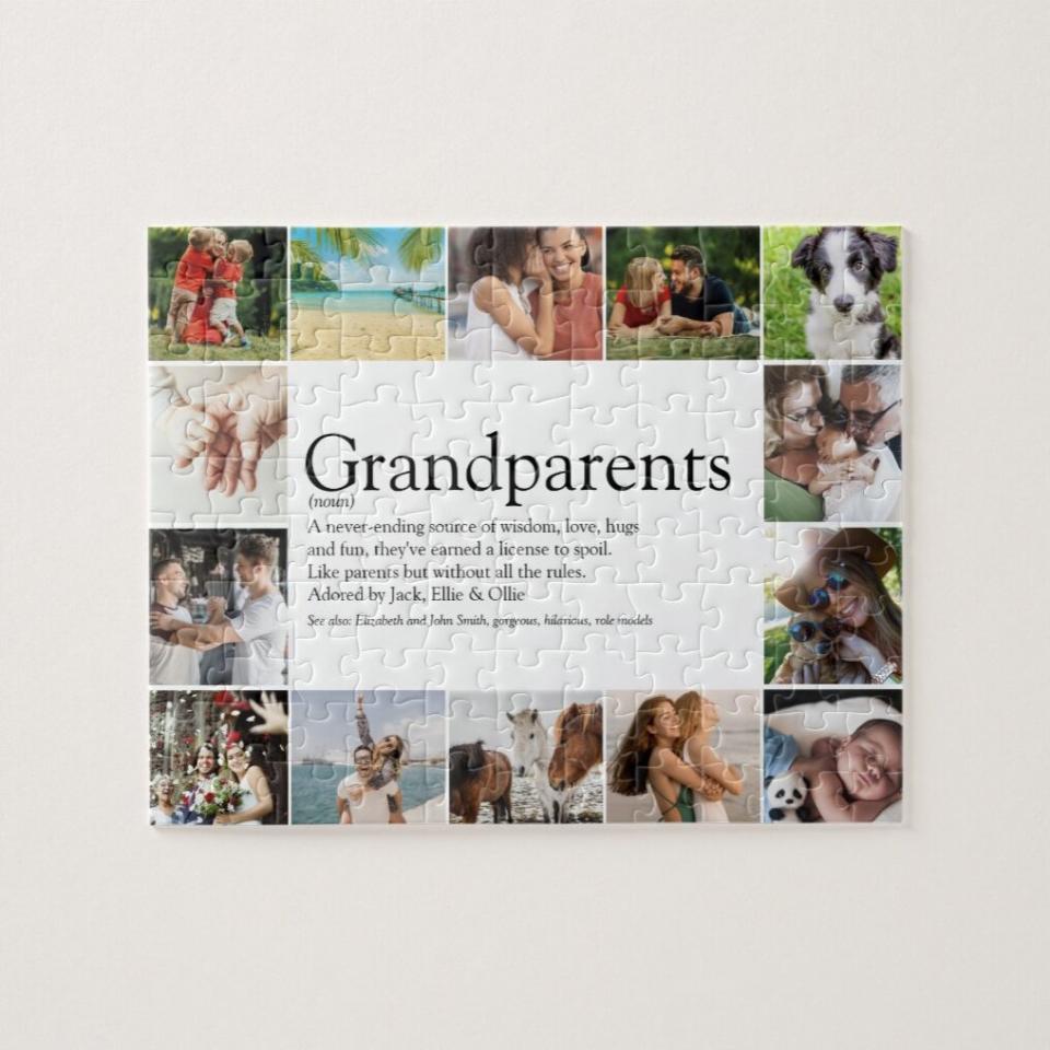 Best Grandparents Ever Definition Photo Jigsaw Puzzle