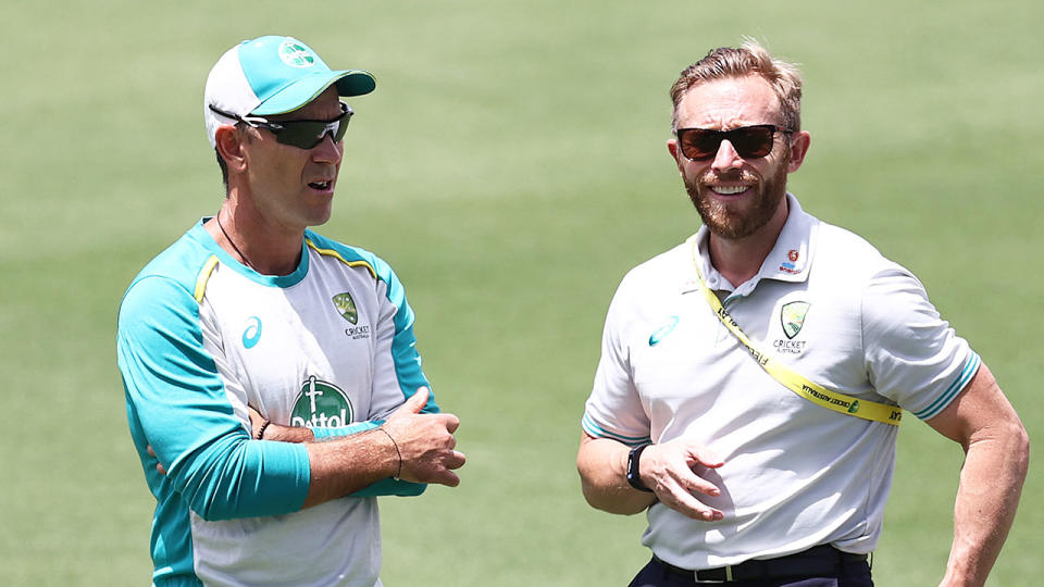 Former Australia team manager Gavin Dovey (R) has followed Justin Langer out the door after resigning from his Cricket Australia role. Pic: Getty