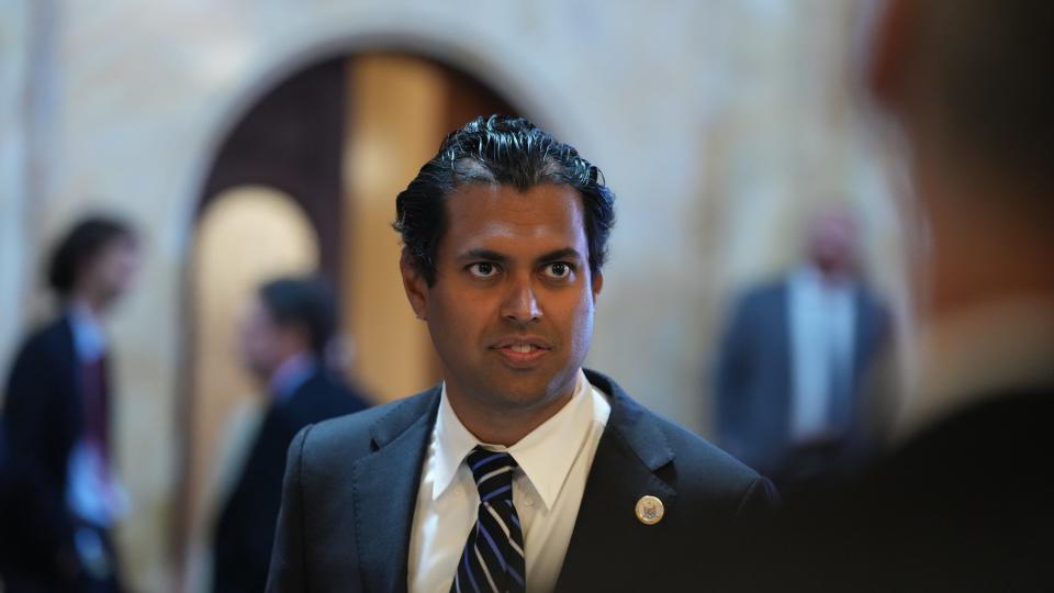 Trenton, NJ - June 20,2023 --  Senator Vin Gopal before the afternoon senate session. The New Jersey Senate Budget and Judiciary Committees convened today at the statehouse in Trenton before the full senate convened to vote on bills as the state’s budget deadline approaches. 