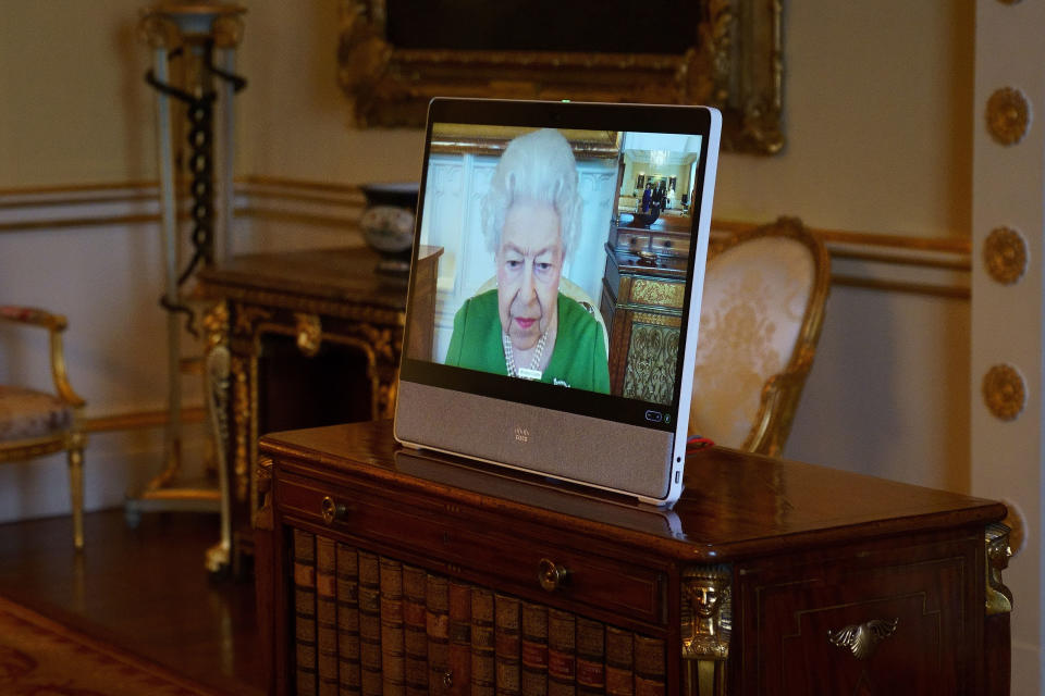 The Queen conducts first virtual audiences after catching COVID-19, 2022