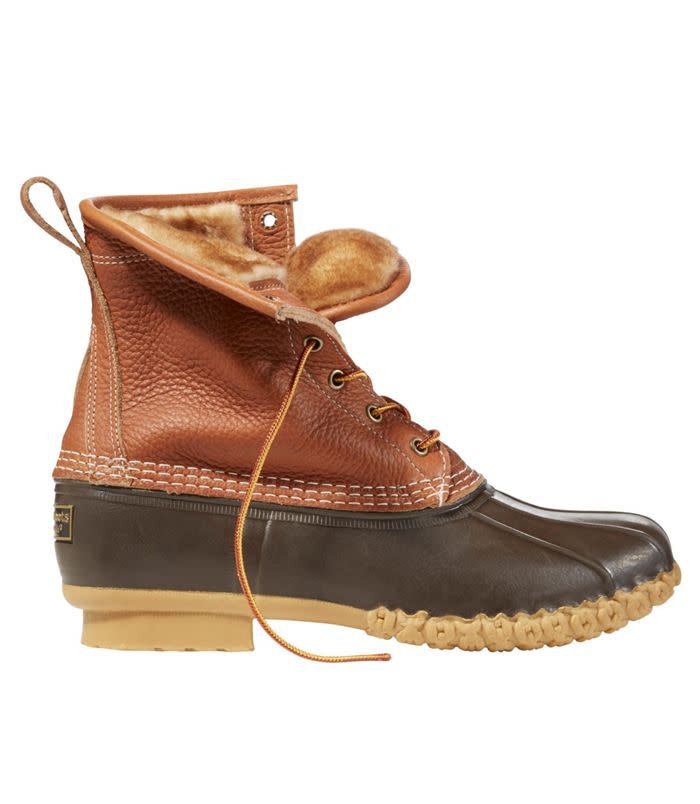 duck boots shearling ll bean