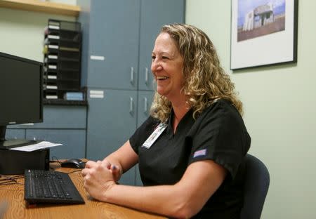 Rachel Bergstrom-Carlson, the Health Center Manager at Planned Parenthood South Austin Health Center, is pictured at the clinic after the U.S. Supreme Court ruling striking down a Texas law imposing strict regulations on abortion doctors and facilities, in Austin, Texas, U.S. June 27, 2016. REUTERS/Ilana Panich-Linsman