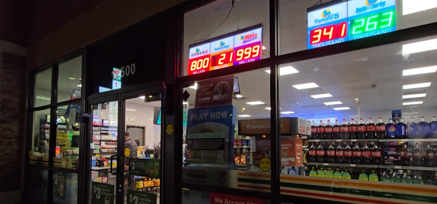 This 7-11 in Sun Valley sold a winning Powerball ticket that hit five of the six numbers. The draw was held on March 23, 2024. (KTLA)