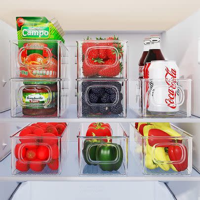 A set of fridge organisers