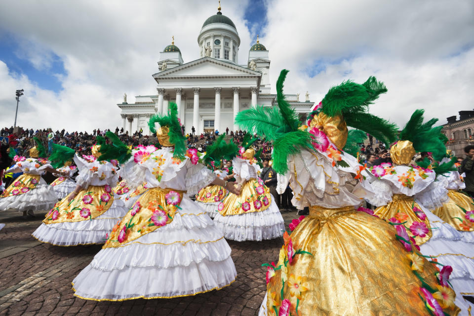 Helsinki Day Samba Carnaval in Senate Square