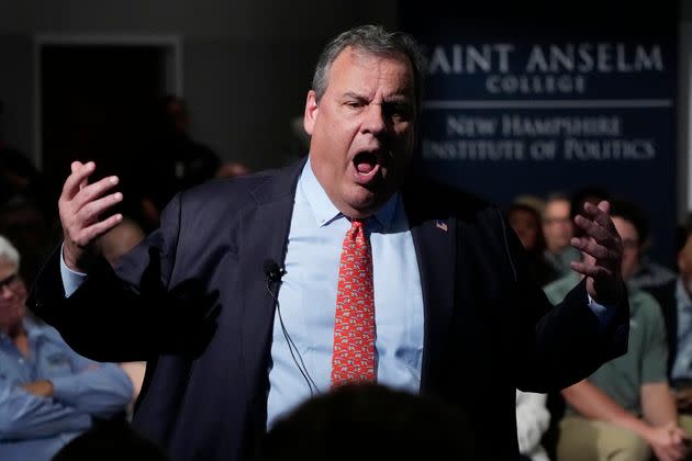 Former New Jersey Gov. Chris Christie appears on June 6 in Manchester, New Hampshire.