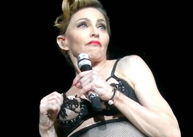 Madonna, breast flash