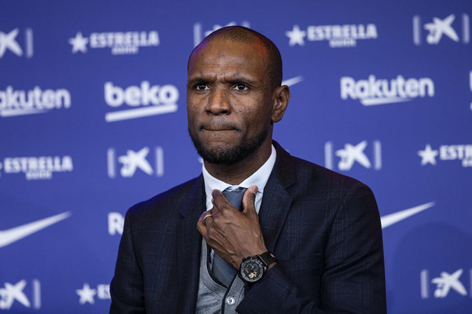 Barcelona technical director Eric Abidal ruffled Lionel Messi's feathers by blaming Ernesto Valverde's exit on the players. (Photo by Xavier Bonilla/NurPhoto via Getty Images)