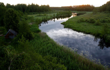 The Nishcha River is seen near the village of Yukhovichi, Belarus, June 21, 2018. REUTERS/Vasily Fedosenko