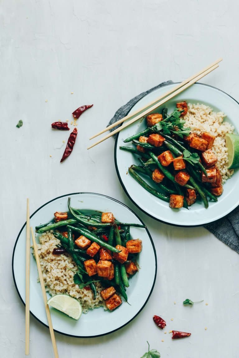 <strong>Get the <a href="https://minimalistbaker.com/almond-butter-tofu-stir-fry/" target="_blank">Almond Butter Tofu Stir-Fry recipe</a>&nbsp;from Minimalist Baker</strong>