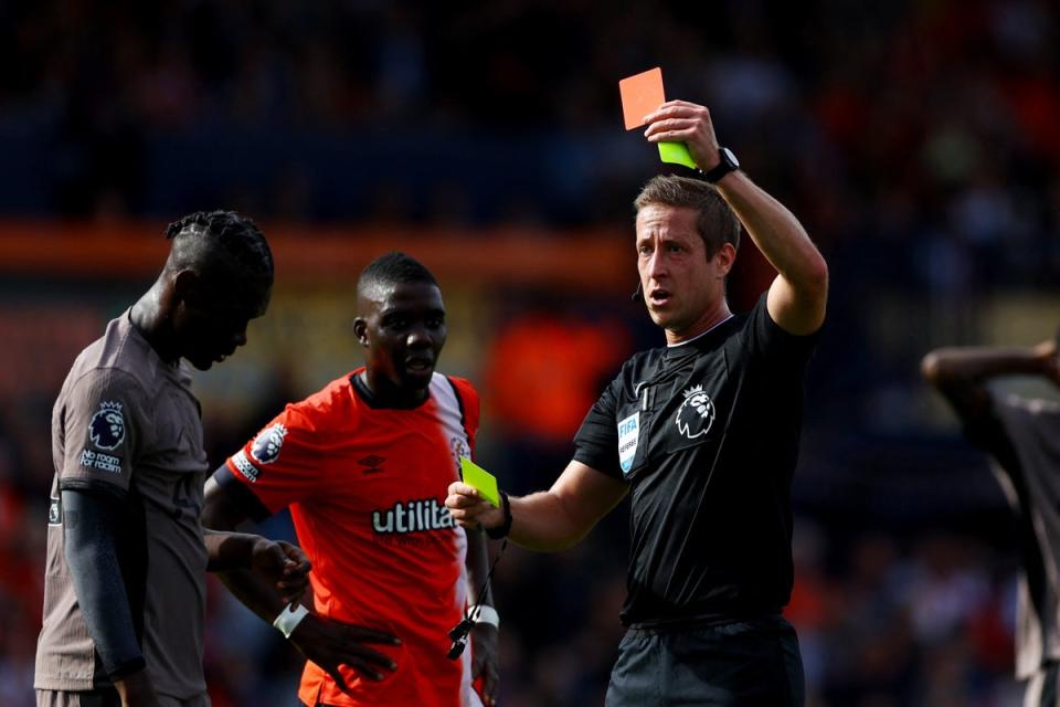 Yves Bissouma has twice been sent off this season (Action Images via Reuters)