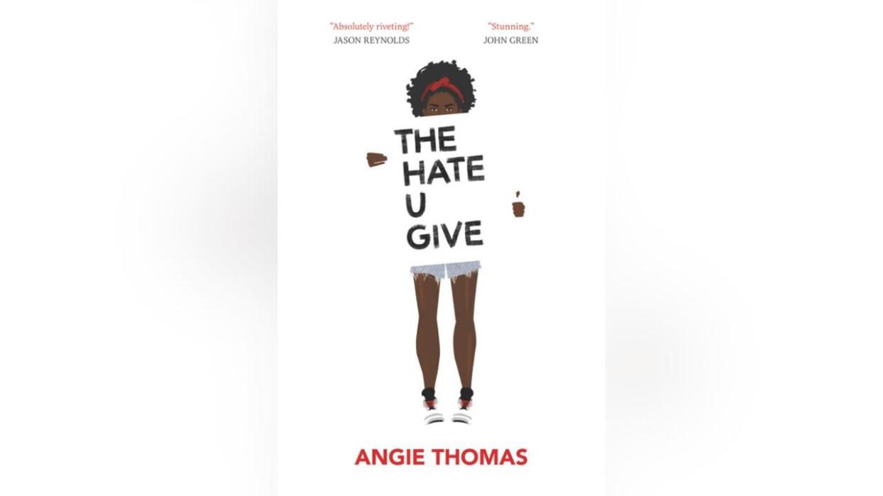 The Hate U Give is about a Black high school student who struggles with identity and trauma after she witnesses a police officer shoot and kill her friend. (Harper Collins - image credit)