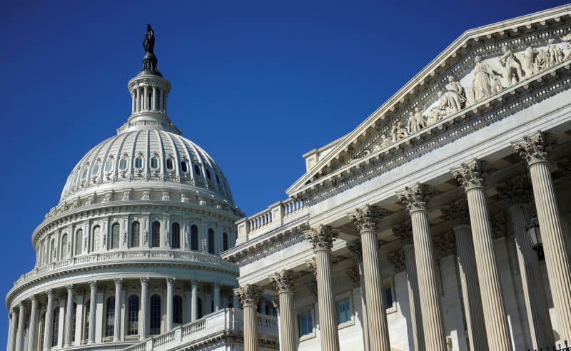FILE PHOTO: The U.S. Capitol dome and U.S. Senate in Washington