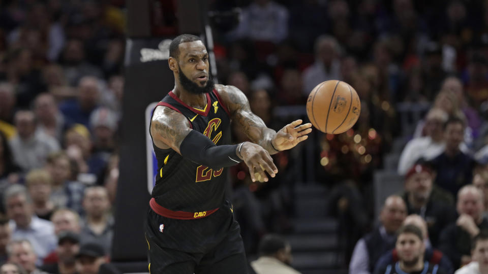 In his 15th season, LeBron James is on pace to play in all 82 games for the first time in his career. (AP Photo)