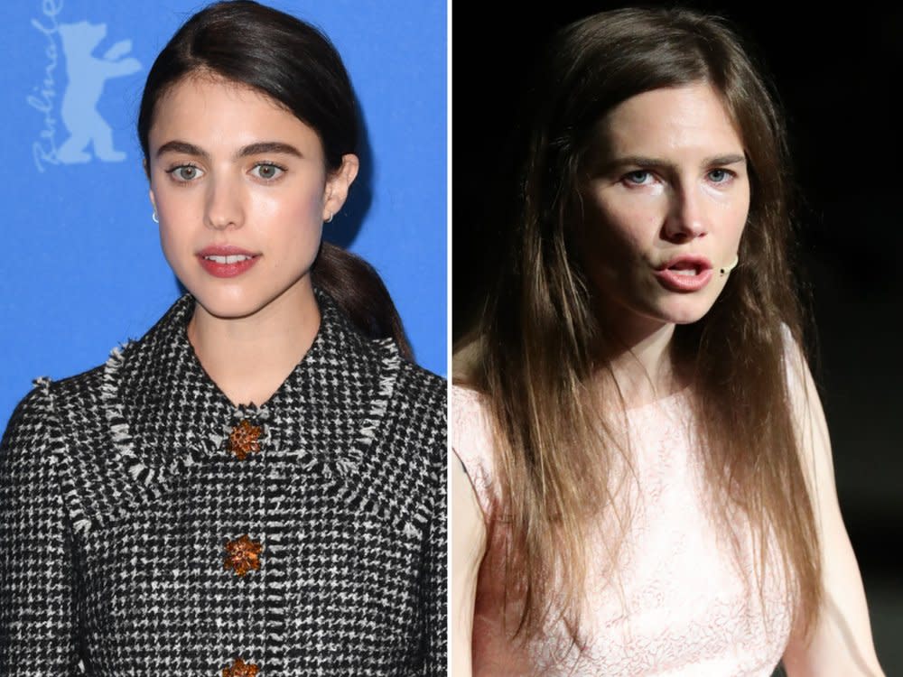 Margaret Qualley (li.) wird nicht wie geplant zu Amanda Knox. (Bild: imago images/agefotostock / Landmark Media/ImageCollect)