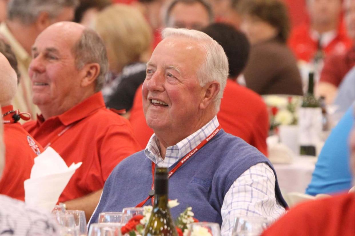 Charlie Bowerman attends the 2011 Big Bash Banquet at Wabash College in Crawfordsville, Indiana. He graduated from the college in 1961.