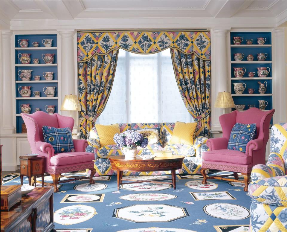 <p>An explosion of color and pattern in a Massachusetts country house.</p>