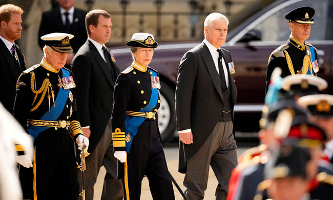 Duke of York at Queens funeral