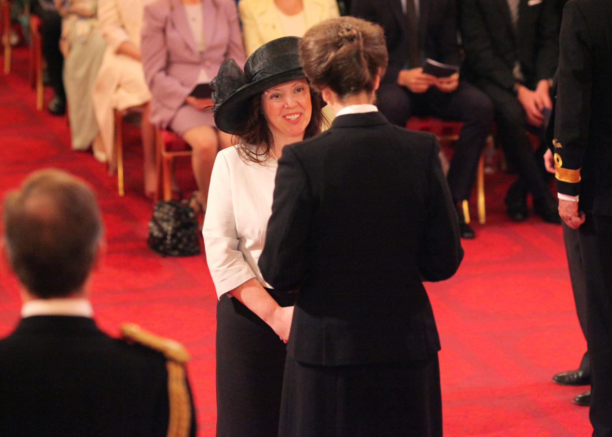 Dame Rachel de Souza from Woburn Sands is made a Dame Commander of the British Empire by The Princess Royal at Buckingham Palace. PRESS ASSOCIATION Photo. Picture date: Thursday May 1, 2014. Photo credit should read: Yui Mok/PA Wire