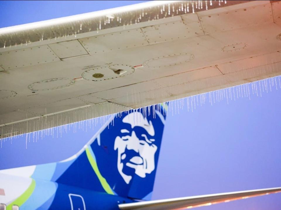 Alaska Airlines plane in Seattle on December 23, 2022.