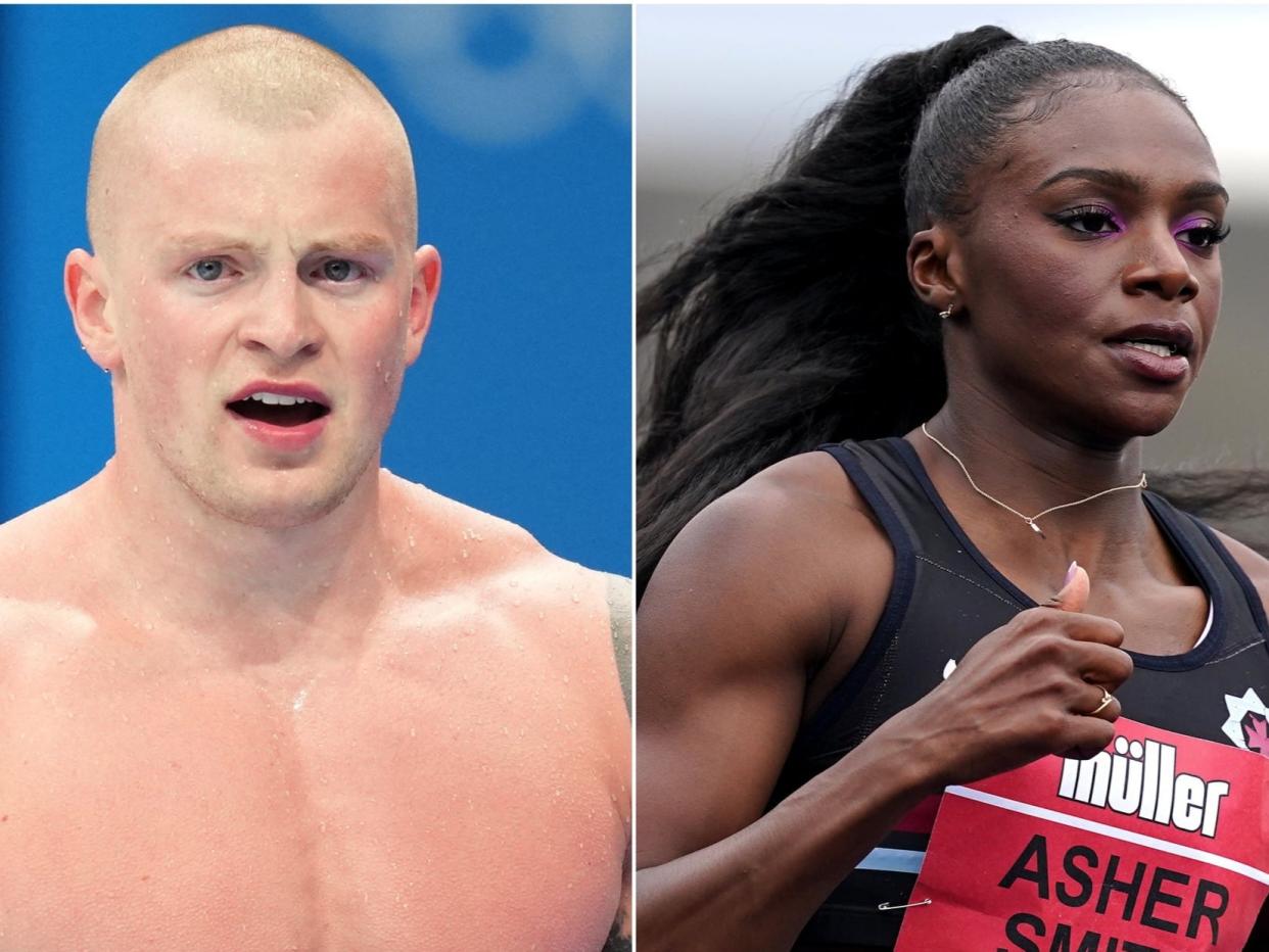 Adam Peaty and Dina Asher-Smith (Joe Giddens/Martin Rickett/PA) (Getty)