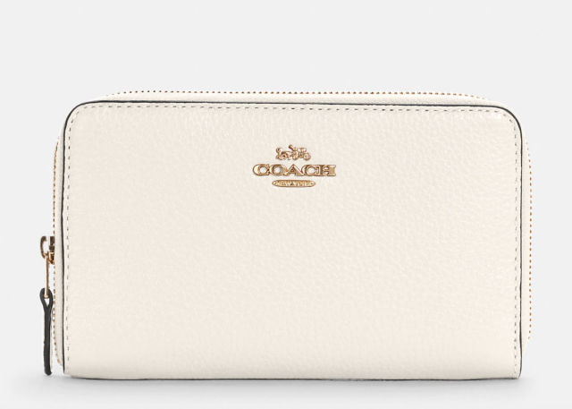 Coach White Mystical Floral Signature Canvas Medium Corner Zip Wallet, Best Price and Reviews